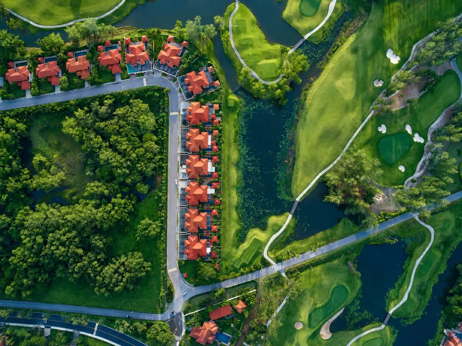 Laguna Links estate aerial view, Bang Tao Phuket