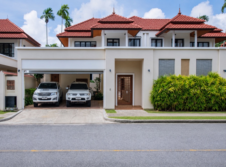 Laguna Links Villa exterior front elevation street view Bang Tao Phuket