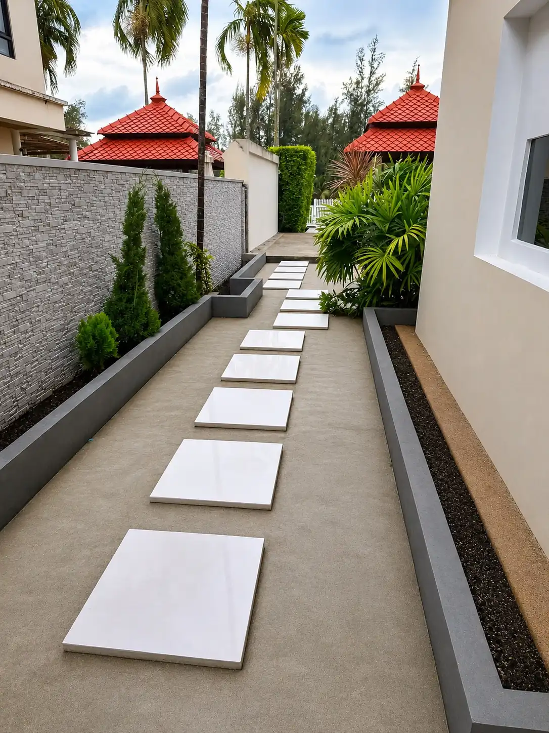 Laguna Links Villa Боковая дорожка и натуральная каменная стена